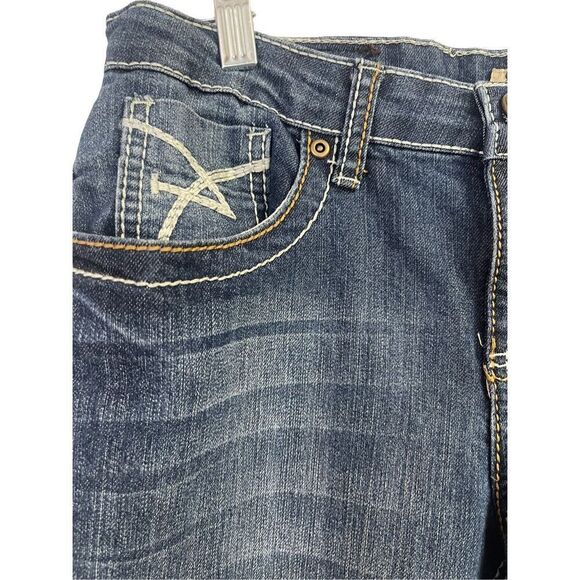 Earl Jean Womens Blue Low Rise Relaxed Straight Crop Jeans Size 6 - Picture 3 of 14